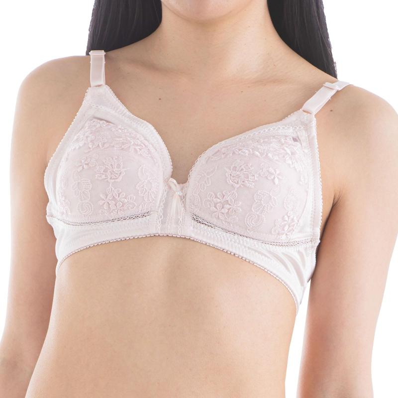 Rakuten - [モデルルック] 乳がん 乳癌 パット出し入れ可能 ワイヤレスブラジャ ノンワイヤーブラジャー ブラ アンダーメッシュ A75 A80 A85 A90 B75 B80 B85 B90 C75 C80 C85 C90 女性 レディース WOMAN ブラレッ