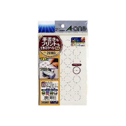 Rakuten - エーワン 手書きもプリントもできるラベル 丸型28面 15mm 12シート 26103 【 3セット】