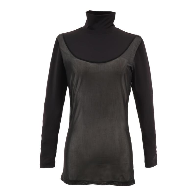[ドッグショット] クラシック DOGSHOT レディース 女性 婦人 ゴルフ スポーツ メッシュインナー コンプレッション ハイネック シャツ 女性用 黒 白 スポーツアンダー アンダーシャツ 下着 快適