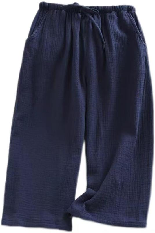 [Netakara] レディース パンツ 綿100％ 七分丈 夏春秋冬 長ズボン やわらかリラックス ...