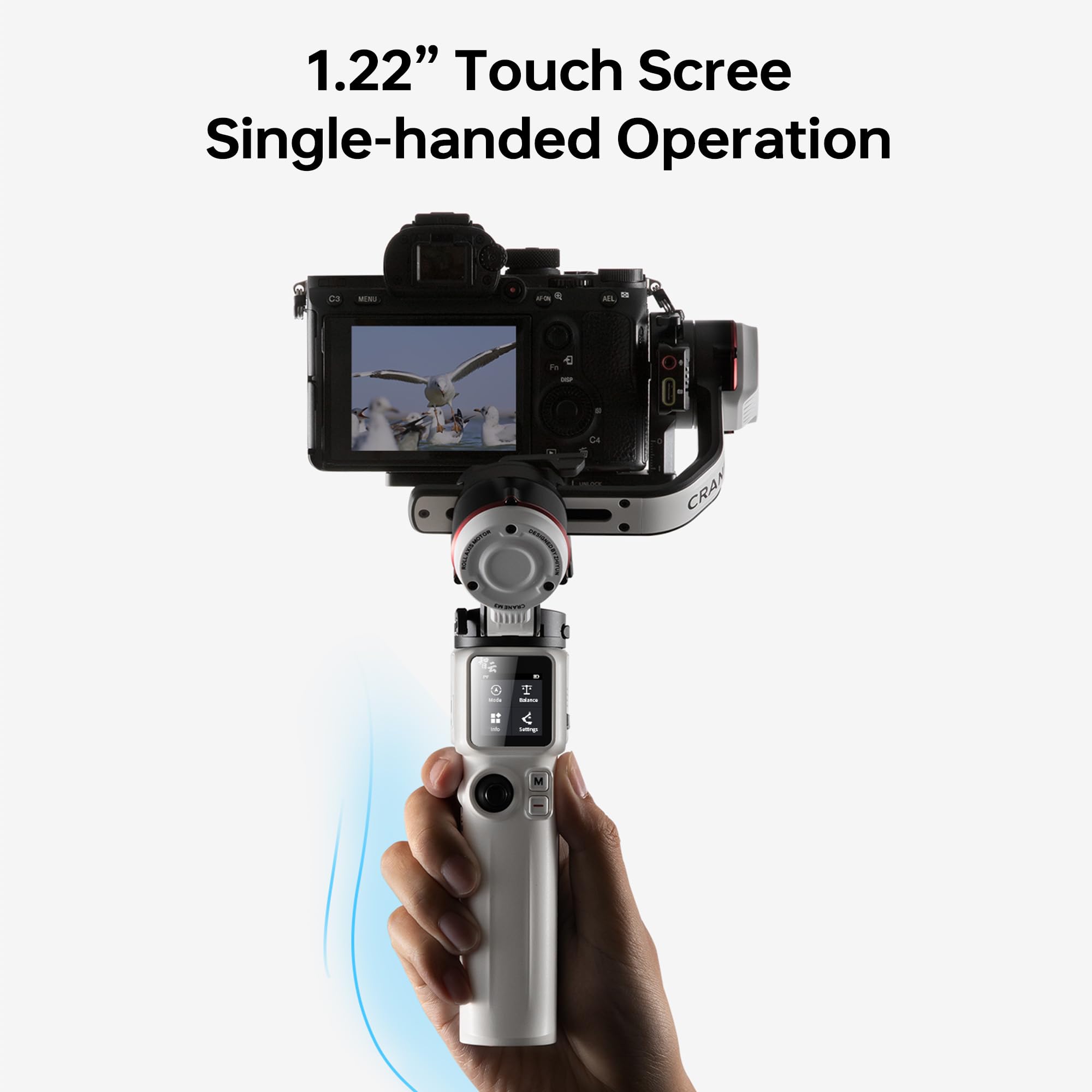 HRテクノロジーズ楽天市場店の【送料無料】ZHIYUN Crane M3 スタビライザー 3軸ジンバル｜アングル2