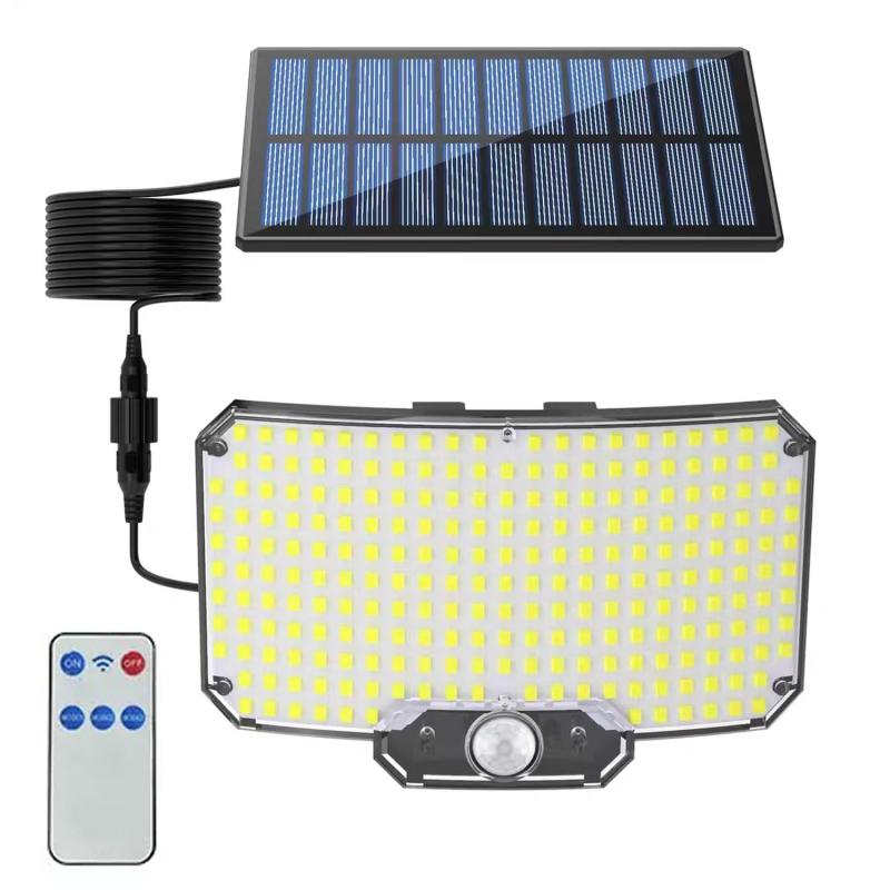 Rakuten - ソーラーライト 屋外 防水 人感センサーライト 防犯 ガーデン LED IP65防水 壁掛け式 明るい 太陽光ソーラー センサー 分離型 一体型 自動点灯消灯