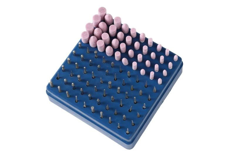 UID 2.35mm軸径 100本 軸付砥石 &amp; ダイヤモンドビット組合せセットNO.885 このセットだけで砥石とダイヤモンドの両作業ができて時間が短縮できます