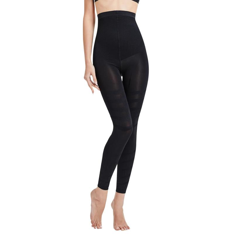 [Dream Slim] 着圧レギンス 着圧タイツ お腹引き締め ミディウムウエスト 足細く見える スリム レギンス 着圧 ストッキング 着圧スパッツ 立ち仕事 デスクワーク 夏用 レディース