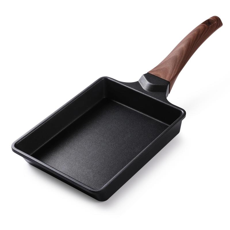 HAUSHOF フライパン IH・ガス火対応 焦げ付かない 軽量 木目ハンドル おしゃれ