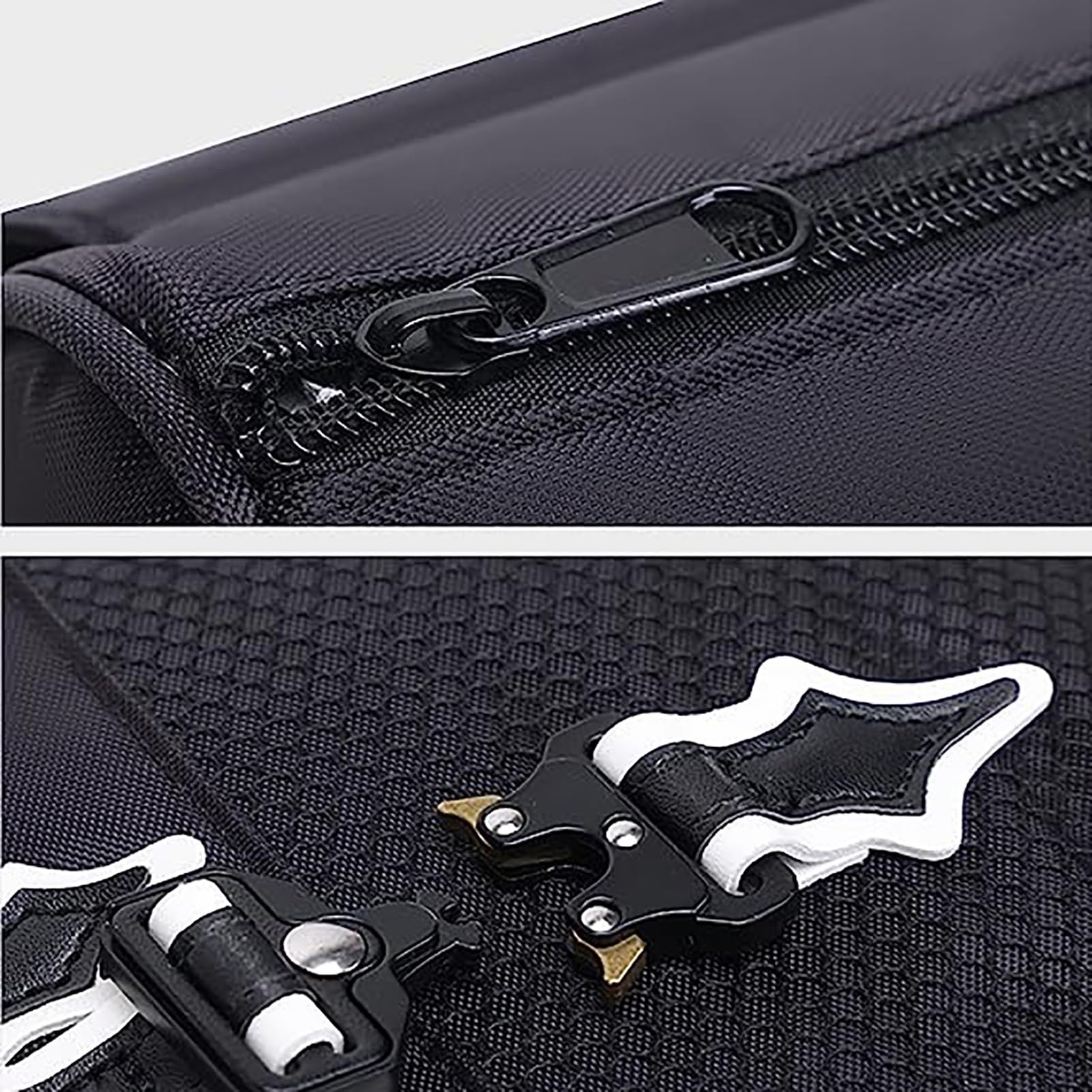 ショルダーバッグ Trapstar バッグファッションショルダーバッグレジャーチェストバッグベルトバッグオフィス小型バックパックヒップホップクロスボディバッグブラック + ブルー (Color : Blac