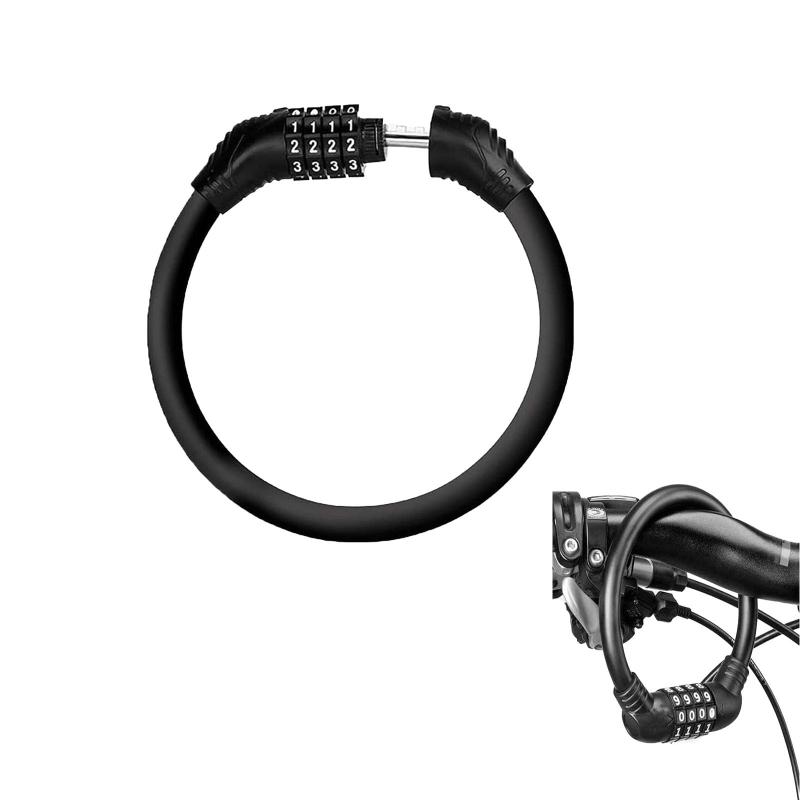 Mirhua 自転車 ロック 自転車 ケーブルロックダイヤルロック 4桁式 盗難防止 高切断対抗 軽量 ワイヤー 太さ12mm(4.0)