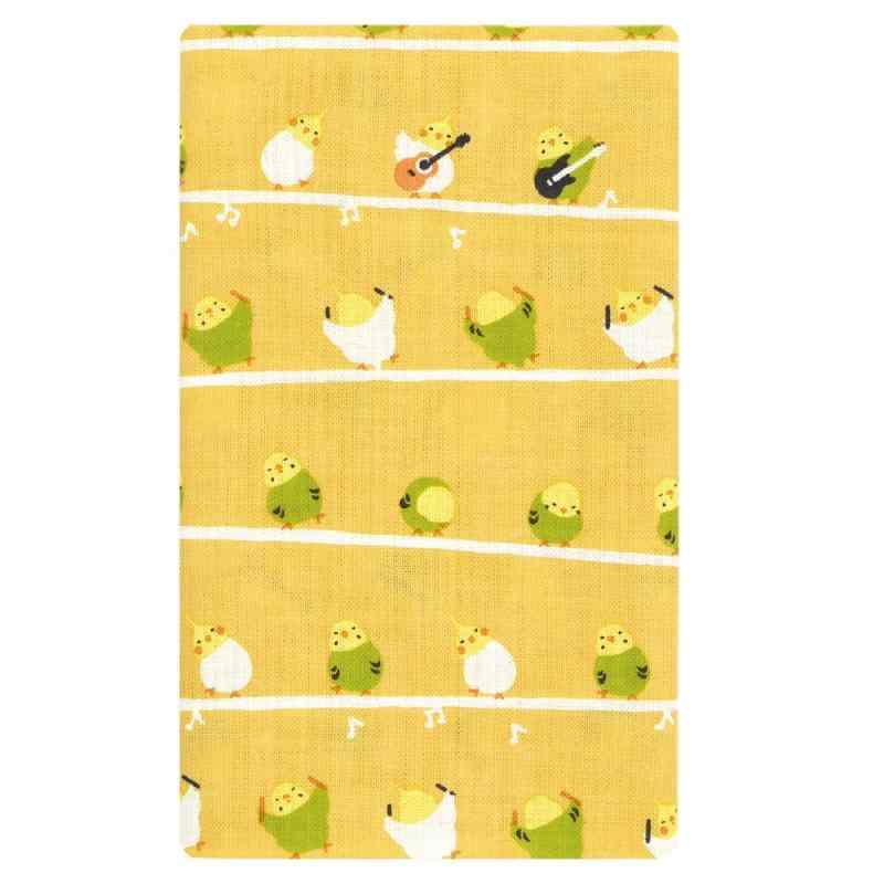 Hand Towel - 濱文様 てぬぐい インコリズム イエロー