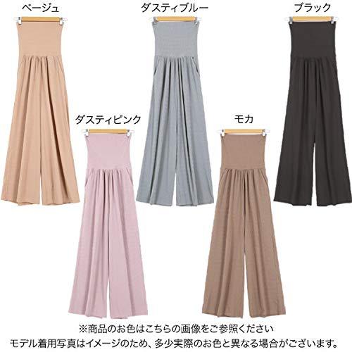 KOBE LETTUCE 神戸レタス 2WAY リブ ワイドパンツ [M2832] レディース