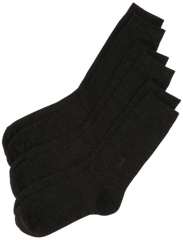 (ウエスタンポロテキサス)WESTERN POLO TEXAS メンズソックス 紳士 綿混 ビジネスソックス チャコールグレー 3枚×1セット YGB102-05-03