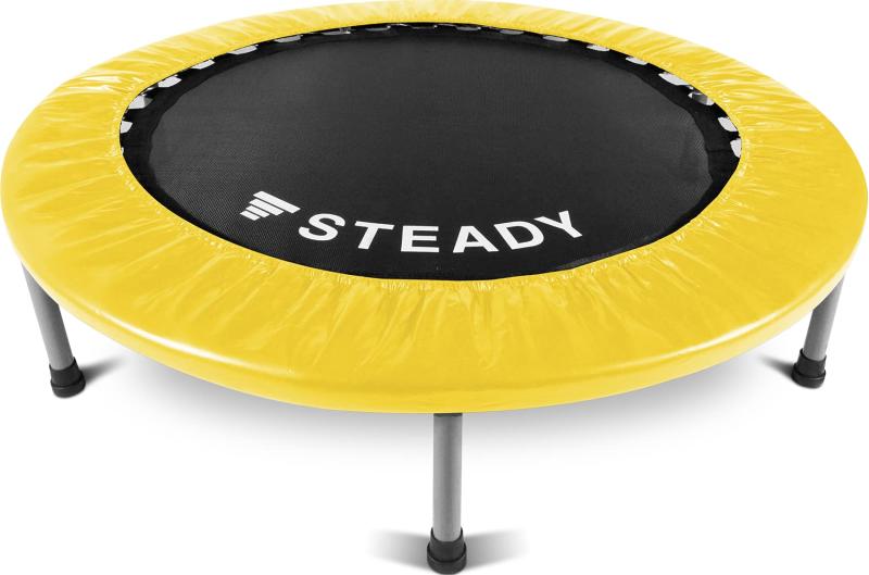 Tampoline - STEADY トランポリン 室内 静音 耐荷重150kg 全12色 独自開発Power Flex™ 高耐久性 折りたたみ 子供用 大人用 | 本体のみ/本体+手すり付/交換用カバーのみ | ST134/ST134-Cov