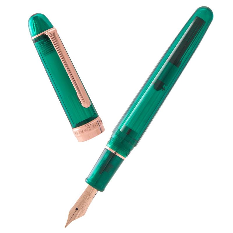 Natami 万年筆 細字ペン先 透明透明インクコンバーター 滑らかな流れ ローズゴールドトリム ギフト レ..