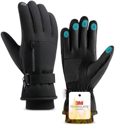 Rakuten - [SwiftReach] 【クリスマス・冬ギフト】 女性用 防寒スキーグローブ 雪季対策 完全防水防風 高感度タッチパネル 雪山でも快適 毛布裏地 滑り止め 紛失予防 スノーボード アウトドア 暖かい