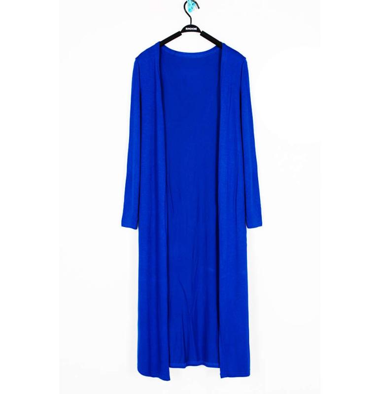 Olive-G おしゃれな ロングカーディガン フリーサイズ BLUE 薄手素材