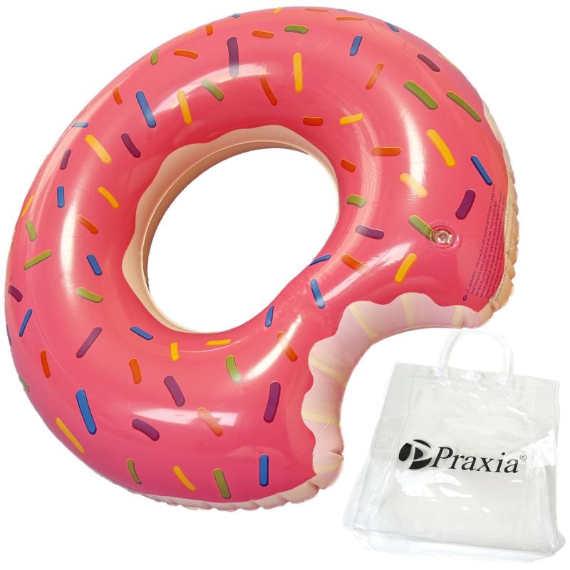 Praxia 浮き輪 子供用 大人用 ドーナツ かじられ フロート 大きい 人気 ピンク