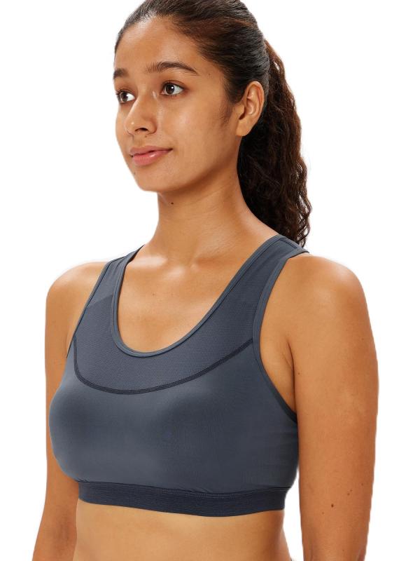 Danskin スポーツブラ吸汗速乾 肩ひも幅広 抗菌防臭 コンフォートメッシュブラ レディースレディース