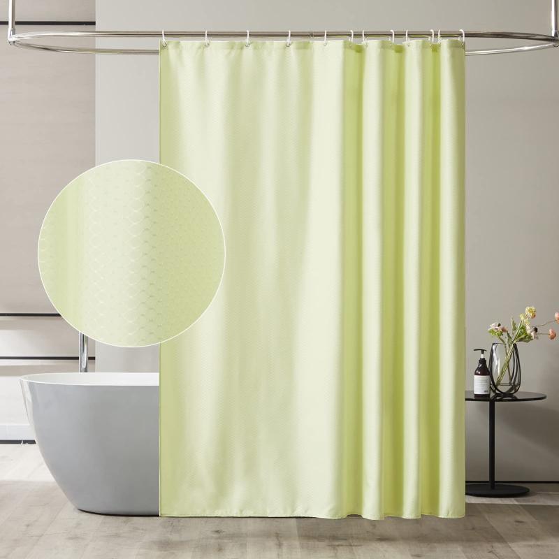 Furlinic シャワーカーテン 目隠し 防カビ防水 透けない 重り 厚手 間仕切り おしゃれ お風呂シャワーカーテン ユニットバス 200丈カーテン 風呂カーテン リング付き 取り付け簡単 日本