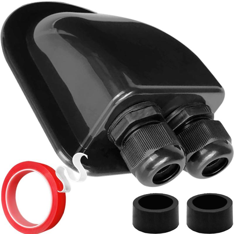 Xiatiaosann ソーラーケーブルボックスMC4防水箱ジャンクションボックス延長ケーブル接続箱ソーラーパネル用、RVキャンピングトレーラーの屋根用、ケーブル タイプ 3mm²