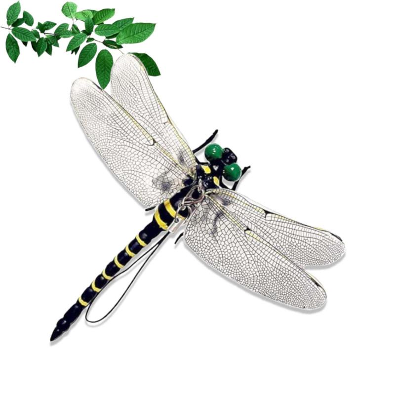 GARBAY オニヤンマ君 虫除け 正規品 セット おにやんまくん おにやんま 虫よけ 鬼やんま君 トンボ 安全ピン ストラップ付き 12CM 本物サイズ 大きい 蚊除け とんぼくん 蜂よけ アブよけ 虫除け