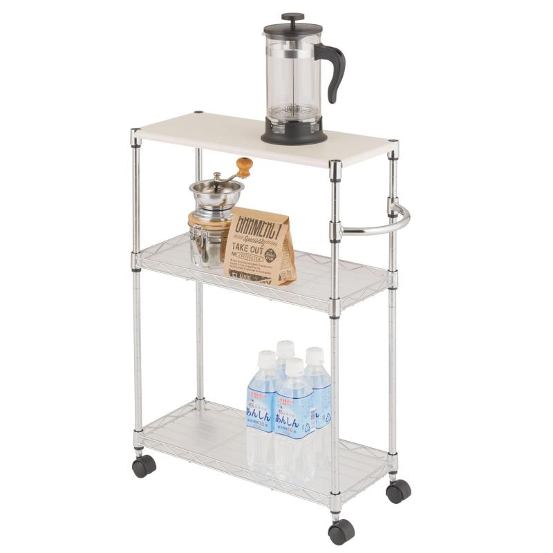 [ドウシシャ]ワゴン ラック キッチンラック キャスター 隙間ラック スリム スチールラック ミニラック