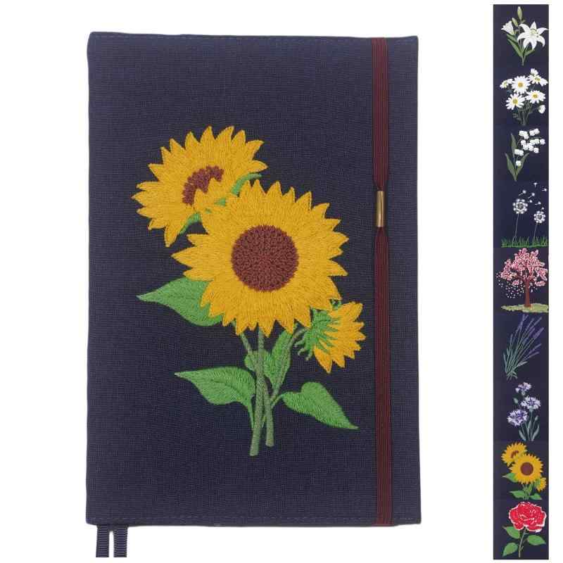 Rakuten - FRORA 刺繍ジャーナルノートブック、A5 ハードカバー、ドットライン、192ページ、21.8 cm x 14.6 cm - 80 GSMの厚紙