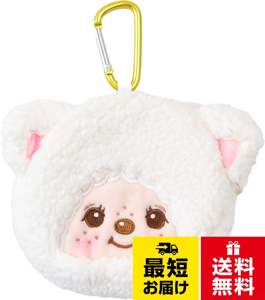 [サイズ]：キャラクターによって異なりますので画像に掲載しております　重さ：20-24g。[素材]：ポリエステル。[生産国]：CHINA。[裏地]：あります、[生地の伸縮]：ありませんユニック モンチッチ カラビナ付きミニミニポーチ / Asian