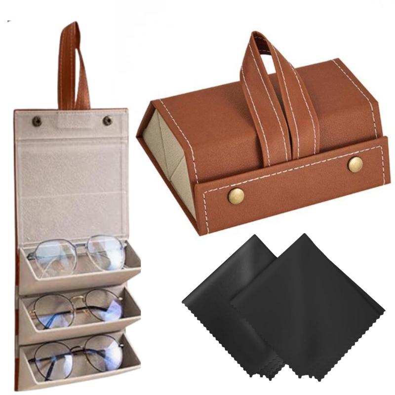 [ドットコムプライム] メガネケース サングラスケース 複数収納 眼鏡 壁掛 持ち運び