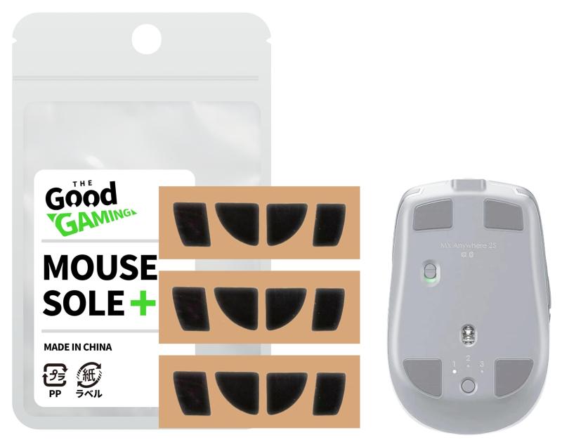 交換用 マウスソール Logicool ロジクール [ PLUS シリーズ / 3枚セット / すべり 滑り 改善/マウスフィ―ト/ブラック ] - The Good Gaming