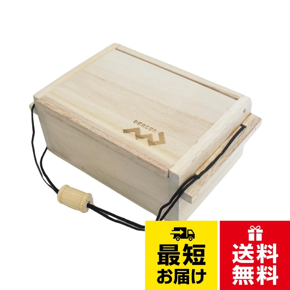 商品名:桐エサ箱 開閉式。サイズ:M。虫エサを使う釣りに最適な木製エサ箱。耐久性抜群MARUSHINGYOGU(マルシン漁具) 桐エサ箱 開閉式 Mサイズ / 木製ヒンジ式収納箱 / Mサイズ