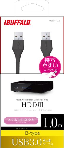 HRテクノロジーズ楽天市場店の【送料無料】BUFFALO ユニバーサルコネクター USB3.0ケーブル ブラック｜アングル2