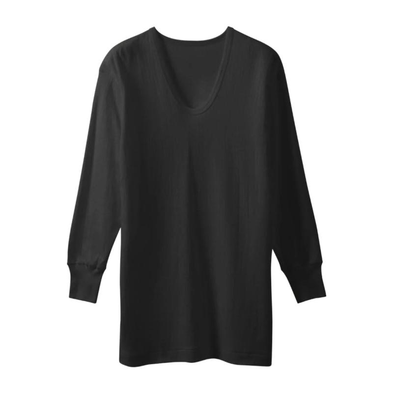 [アングル] アンダーシャツ メンズ エアメリーコットン U首アンダー 保温性 キルト 二重生地