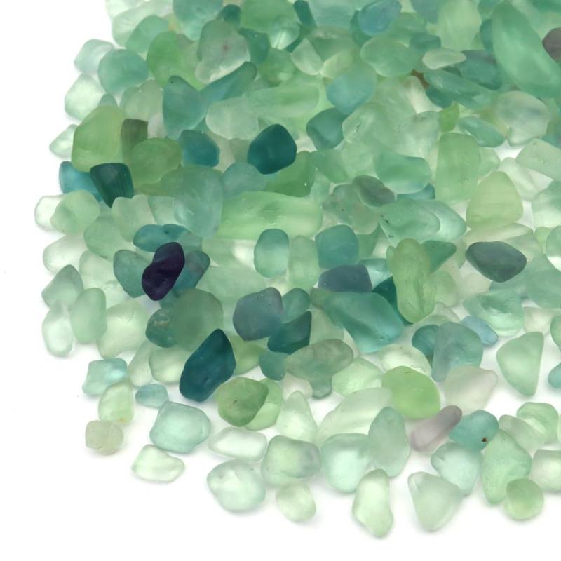 [GOLD STONE] グリーン パープル フローライト さざれ石 100g サイズ小 100g 蛍石 ほたるいし 天然石 パワーストーン 浄化グッズ ネイルパーツ 材料 レジンパーツ おうち時間(3.0)