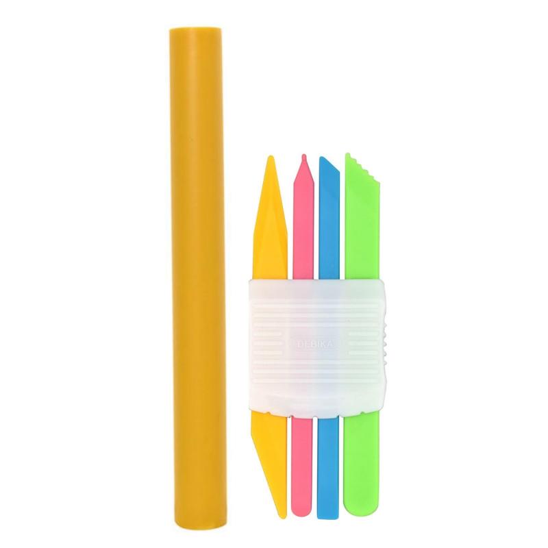 ねんどヘラ4本 + ねんどのし棒 セット