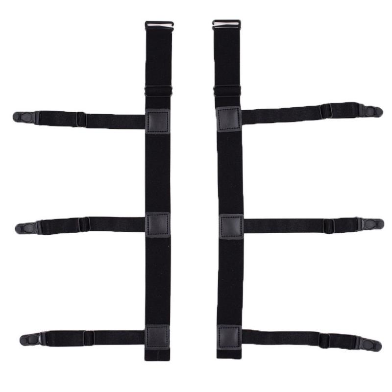 [Xiang Ru] 二点セット シャツガーター メンズ レディース ガーターベルト ストレッチ 外漏れ防止 サスペンダー 男女兼用 調節可能