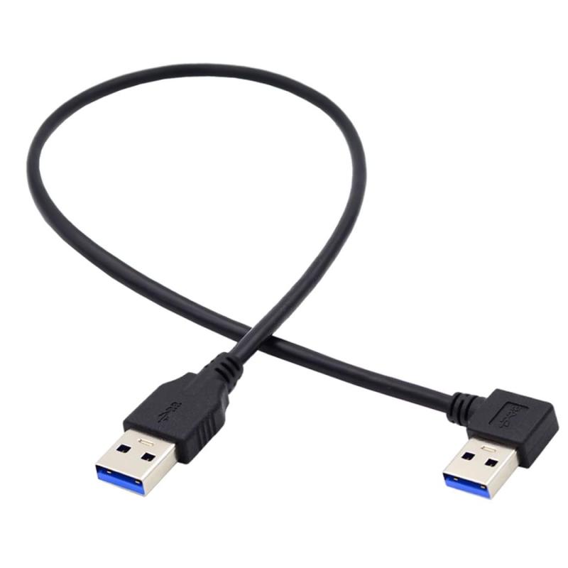 chenyang USB 3.0ケーブル USB 3.0 Type A 90度 直角延長データケーブル 40cm