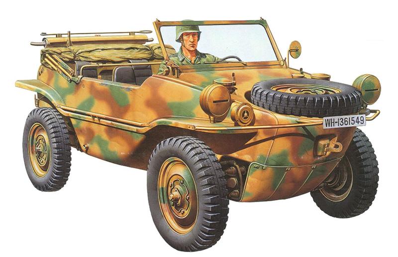 タミヤ 1/35 ミリタリーミニチュアシリーズ No.224 ドイツ陸軍 Pkw.K2s シュビムワーゲン166型 プラモデル 35224
