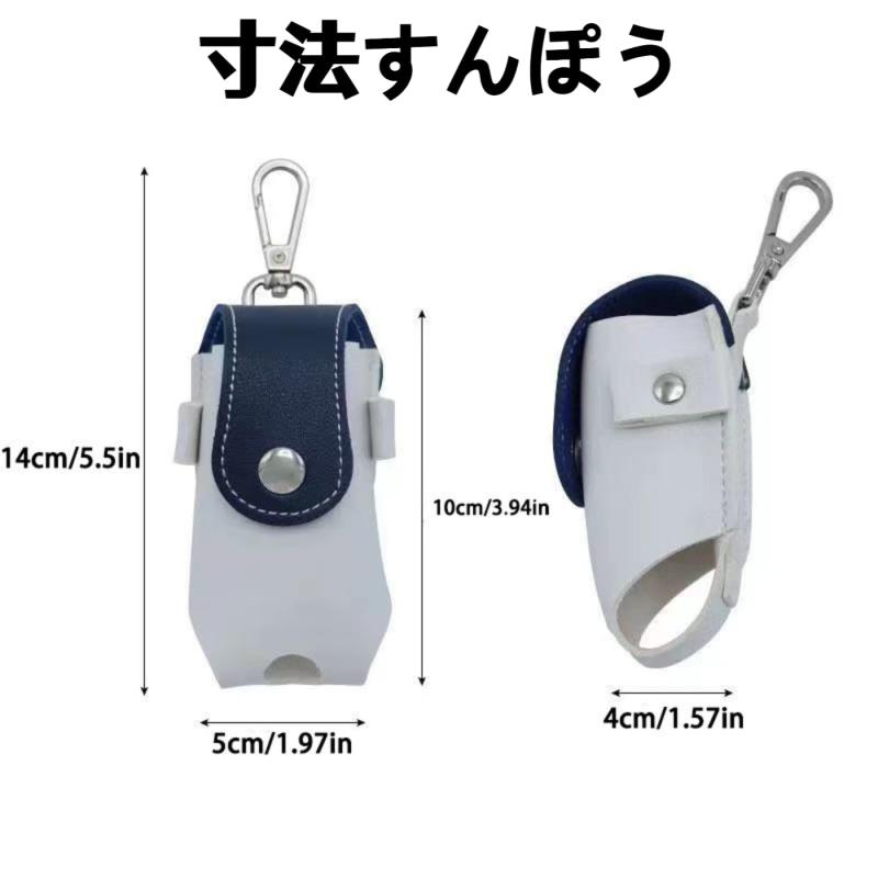 Mirhua ゴルフ ボールポーチ ブルー 開閉 簡単着脱ゴルフボールケース 薄型マグネ...