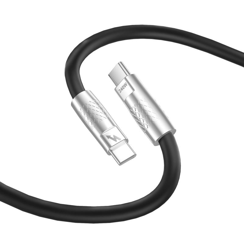 Thunderbolt 4 ケーブル シリコン ブラック 240W急速充電 8K対応 40 Gbps データ転送 Type-C &Type-C ケーブル USB-C & USB-C MacBook/iPad/Mac mini/iphone