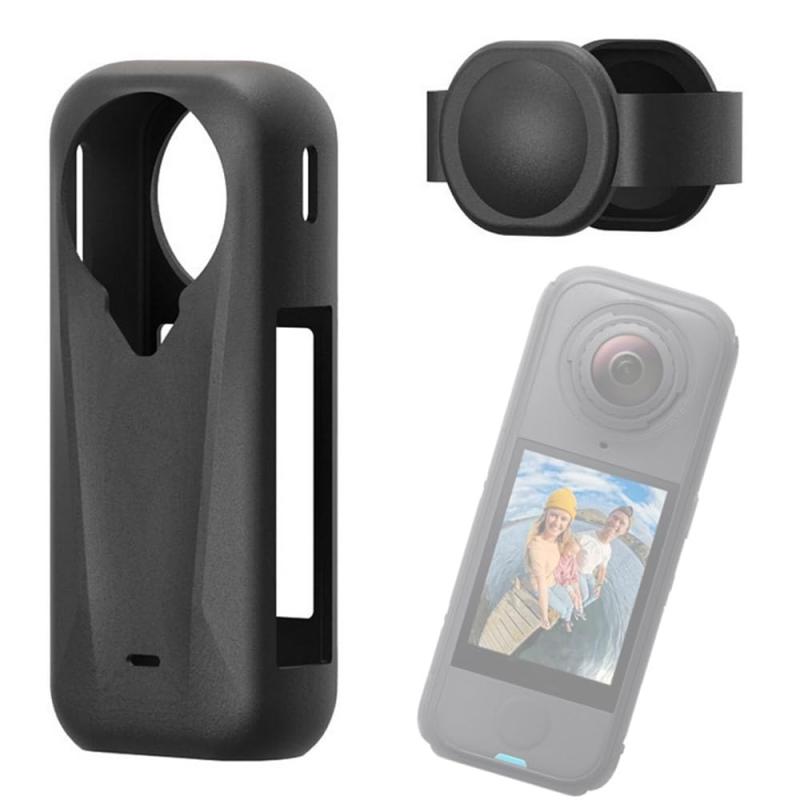 Rakuten - For Insta360 X4 Air 専用ケース シリコンカバー レンズ保護カバー 柔らかく弾力性が 耐衝撃 傷防止 軽量 脱着簡単 水洗い可能