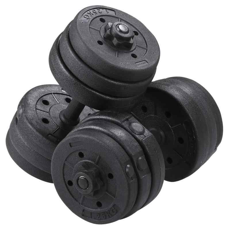 Yaheetech 可変式ダンベル ダンベル 2x15KG 2x12.5KG 2x10KG 2x7.5KG 2個セット 重量調節 ダンベルセット ラバーダンベル スチール製 握りやすい ホームジム ダイエット エクササイズ 初心者~上級者適用
