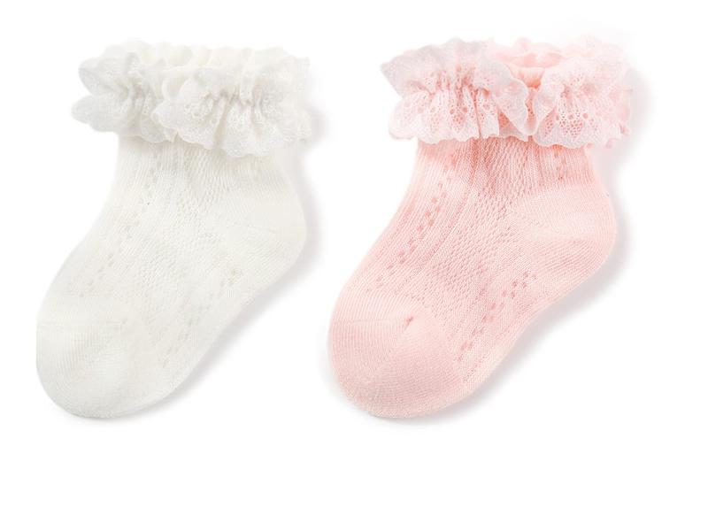 [ZGKULAEAOW] 豪華レースベビーソックス ベビー 赤ちゃん 子ども 子供 こども 靴下 くつした 女の子 メッシュ