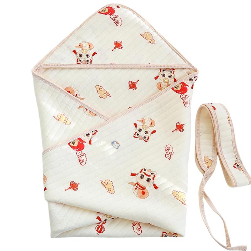 おくるみ ベビー くま 新生児 赤ちゃん スワドル 退院時 お宮参り 寝袋 抱っこ布団 ブランケット ケープ フード付 出産祝い コットン100% 女の子 男の子 ナチュラル 可愛い 85×85cm