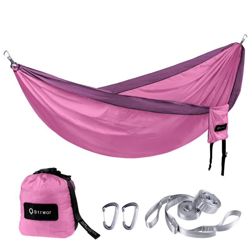 BTRWOR ハンモック 軽量で持ち運びに便利 ナイロン製 