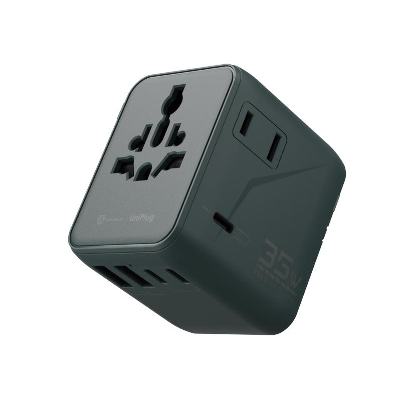 SAVEWO 変換プラグ 全世界対応 海外コンセント 旅行用変換器 2つUSB-Cと2つUSB-Aポート付き C/O/BF/Aタイプ付き 海外電源変換器 マルチ変換プラグ 電源変換アダプター ヨーロッパ/韓国/オーストラ