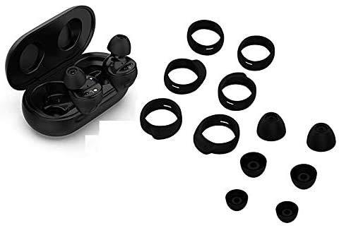 A-Focus ウィングチップ と イヤーチップ Galaxy Buds+ ブラック用 イヤーピース ウィングチップ 各 S/M/L 3ペア Buds/Buds＋プラスに適合