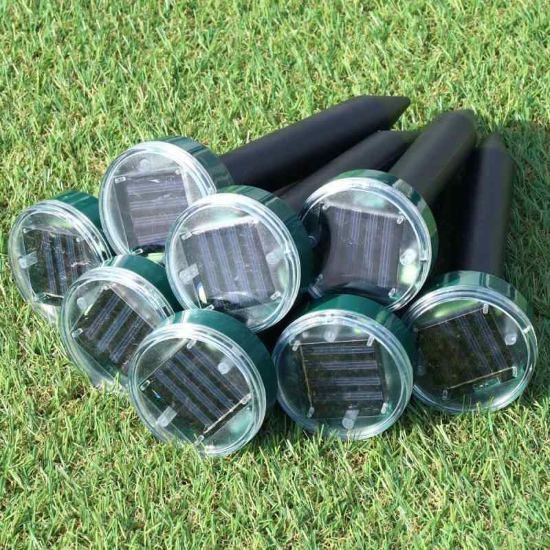 Bonarca モグラ撃退器 【8本セット】 モグラ退治 もぐら 駆除 撃退器 モグラ対策 モグラ避け モグラよけ ソーラー 静音 超音波 畑 庭 防水 土竜 ねずみ 鼠 害獣撃退器 ソーラーパネル 電池 電源