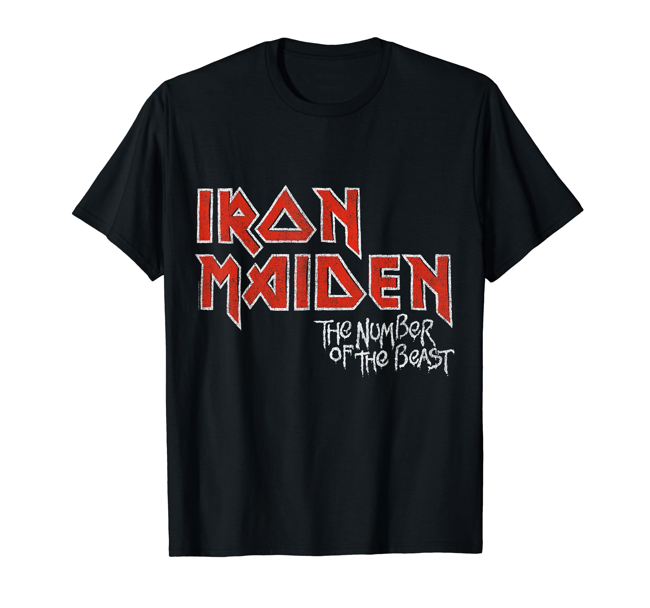 Iron Maiden_Vintage Stacked NOTB Logo Tシャツ