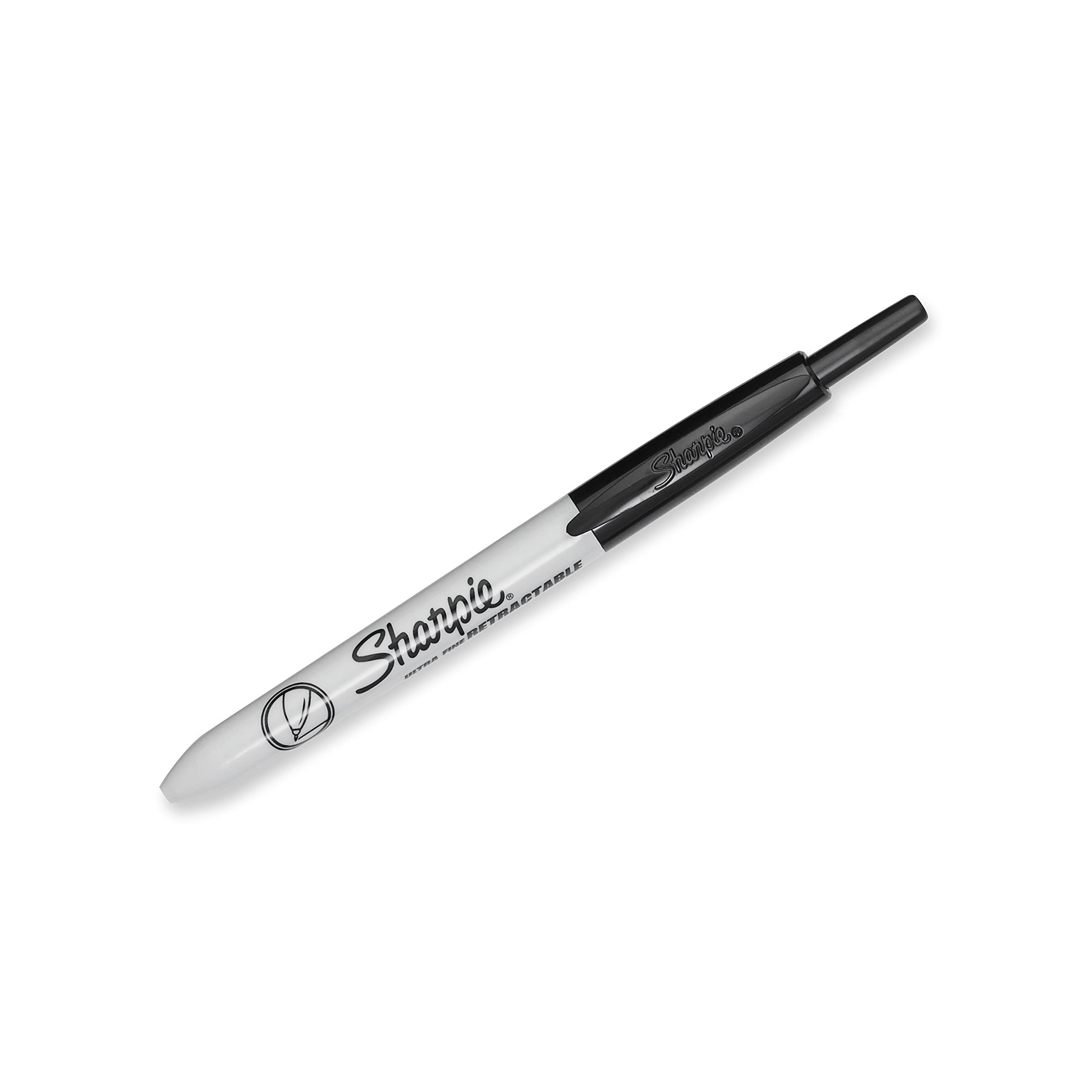 Sharpie Retractable Ultra Fine Point Permanent Markers, 2 Black Markers 1735801 