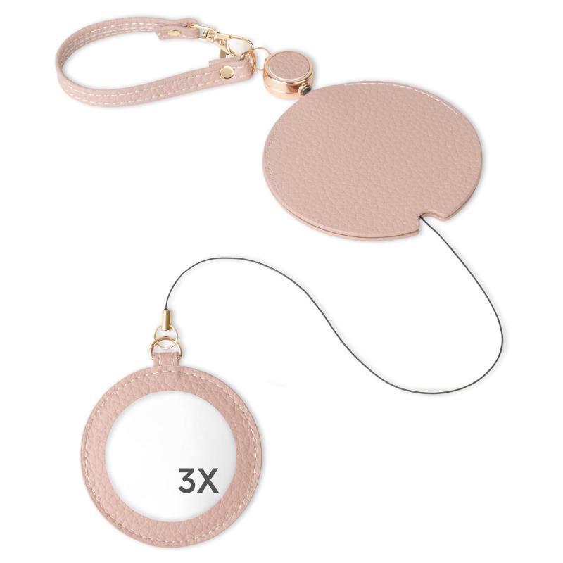 ルーペ 手持ちルーペ 拡大レンズ 虫眼鏡 拡大鏡 リール ストラップ 折り畳み式 倍率3倍 読書用拡大鏡 ハンドヘルド 光学ガラスレンズ 耐衝撃 コンパクト 携帯便利 細 読書 絵画 新聞 地図