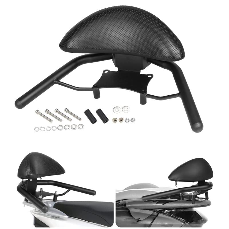 MSIZOY バイク バックレスト タンデムバックレストPCX125 PCX150 PCX160モデルに適用 タンデムバー付シーシーバー ブラック